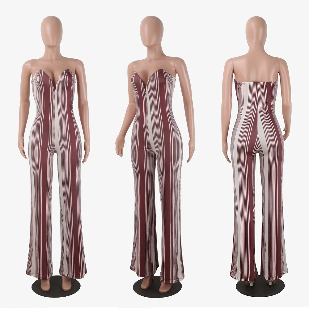Sexy Deep V Neck Women Jumpsuit Strapless Wide Leg Club Party Rompers Summer Overalls
Sexy Deep V Neck Women Jumpsuit Strapless Wide Leg Club Party Rompers Summer Overalls