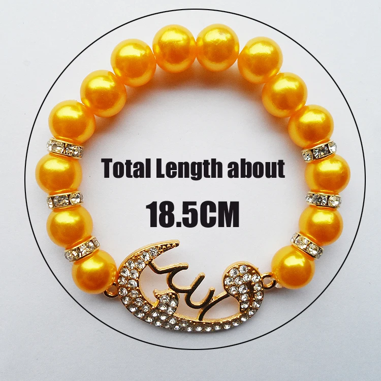 Dubai gold jewellery samll orange pearl woven Muslim prayer beads bracelets for women
Dubai gold jewellery samll orange pearl woven Muslim prayer beads bracelets for women