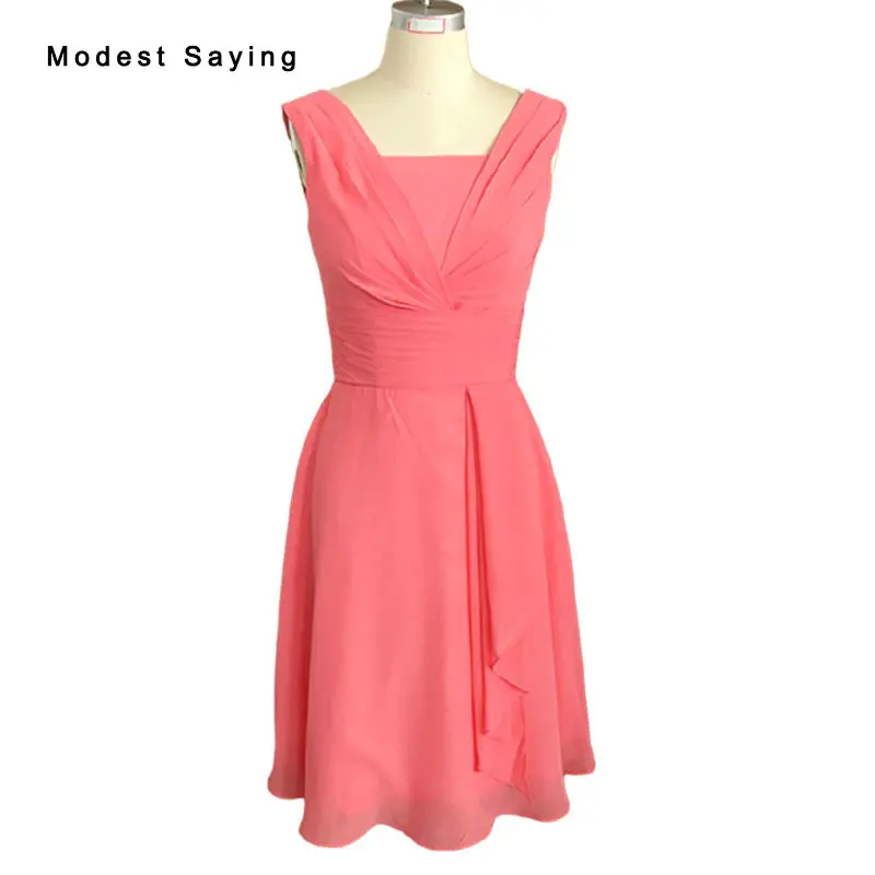 Real Elegant Coral A-Line Short Ruffled Bridesmaid Dresses 2017 Ziper Up Formal Girls Mini Chiffon Maid of Honor Party Gown BE64
Real Elegant Coral A-Line Short Ruffled Bridesmaid Dresses 2017 Ziper Up Formal Girls Mini Chiffon Maid of Honor Party Gown BE64