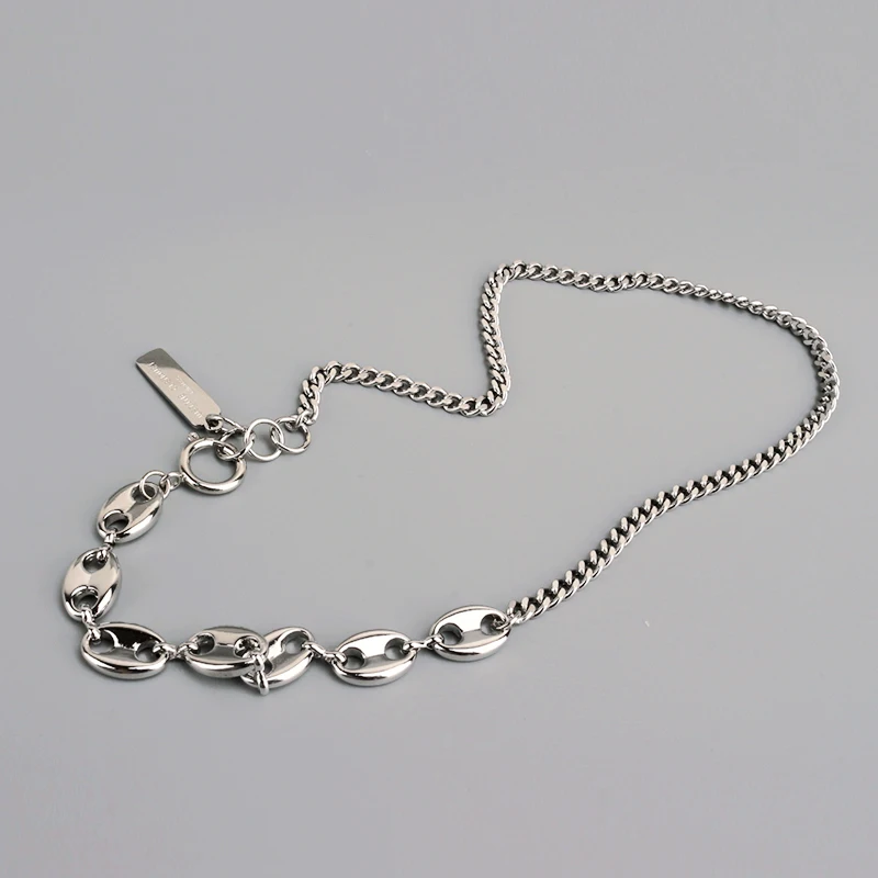 White Gold Pig Nose clavicle chain Splicing short choker Whole chain Length 39cm White gold bar White gold Neckless
White Gold Pig Nose clavicle chain Splicing short choker Whole chain Length 39cm White gold bar White gold Neckless