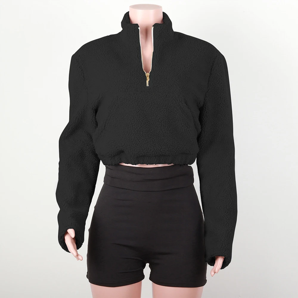 Autumn Winter Long Sleeve Crop Tops Vintage Fleece Zipper Turtleneck Hoodies Fashionable Sweatshirt Casual Short coat
Autumn Winter Long Sleeve Crop Tops Vintage Fleece Zipper Turtleneck Hoodies Fashionable Sweatshirt Casual Short coat