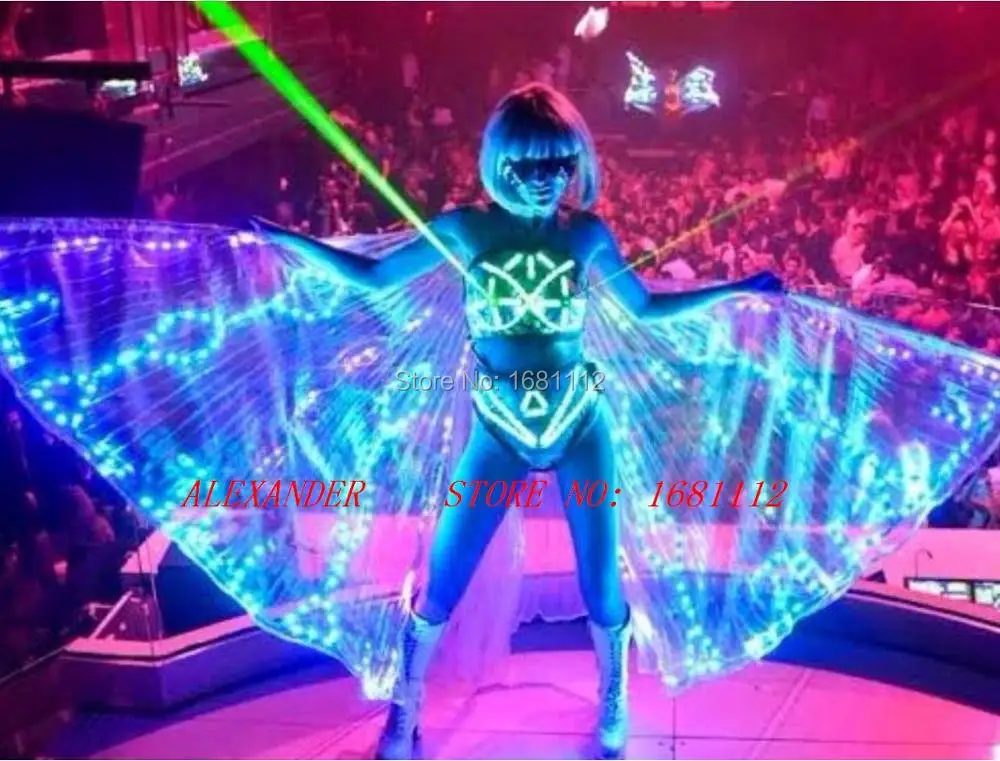 

LED wing /LED wing clothes/ Luminous costume/ Alexander robot/LED ROBDT/LED Ballet costume party/Reception clothingss