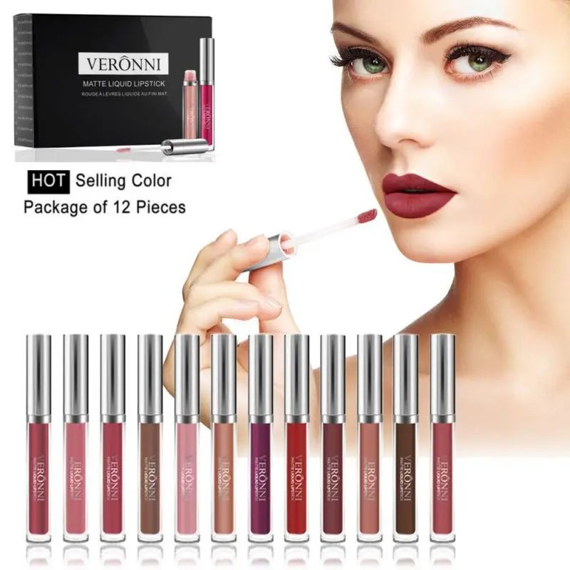 12 Colors/Set Make Up Waterproof Long Lasting Matte Lipstick Makeup Lip Gloss Beauty Cosmetics
12 Colors/Set Make Up Waterproof Long Lasting Matte Lipstick Makeup Lip Gloss Beauty Cosmetics