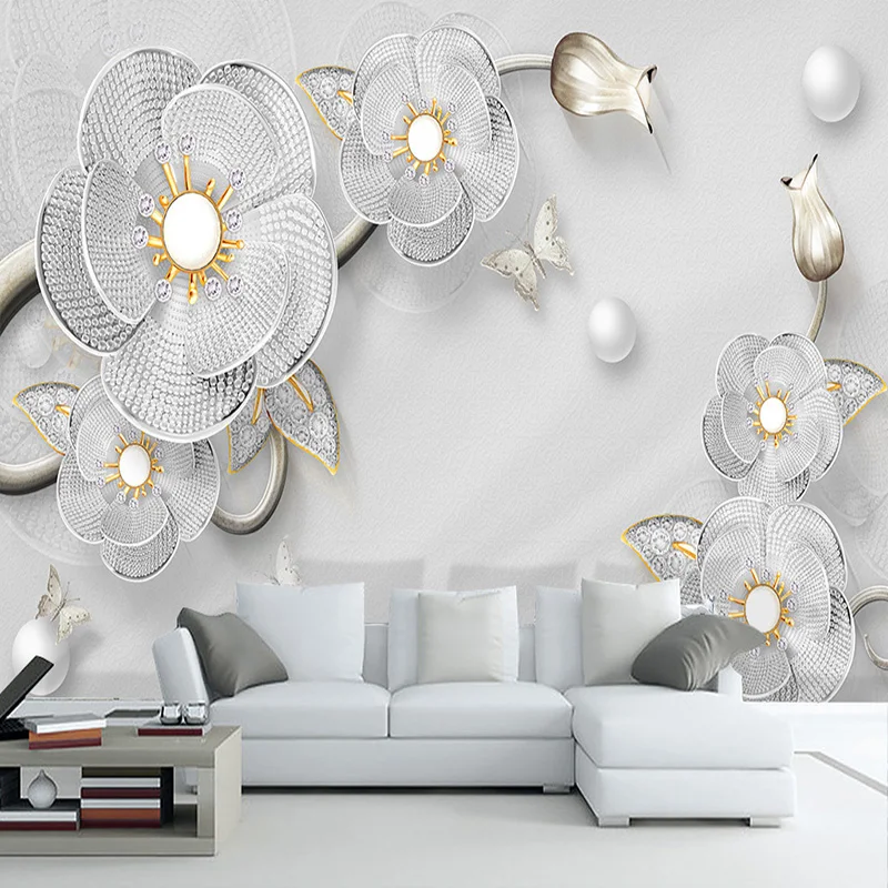 Custom Mural Wallpaper 3D Diamond Flowers Jewelry European Style Luxury Wall Painting Living Room TV Sofa Home Decor 3D Fresco
Custom Mural Wallpaper 3D Diamond Flowers Jewelry European Style Luxury Wall Painting Living Room TV Sofa Home Decor 3D Fresco