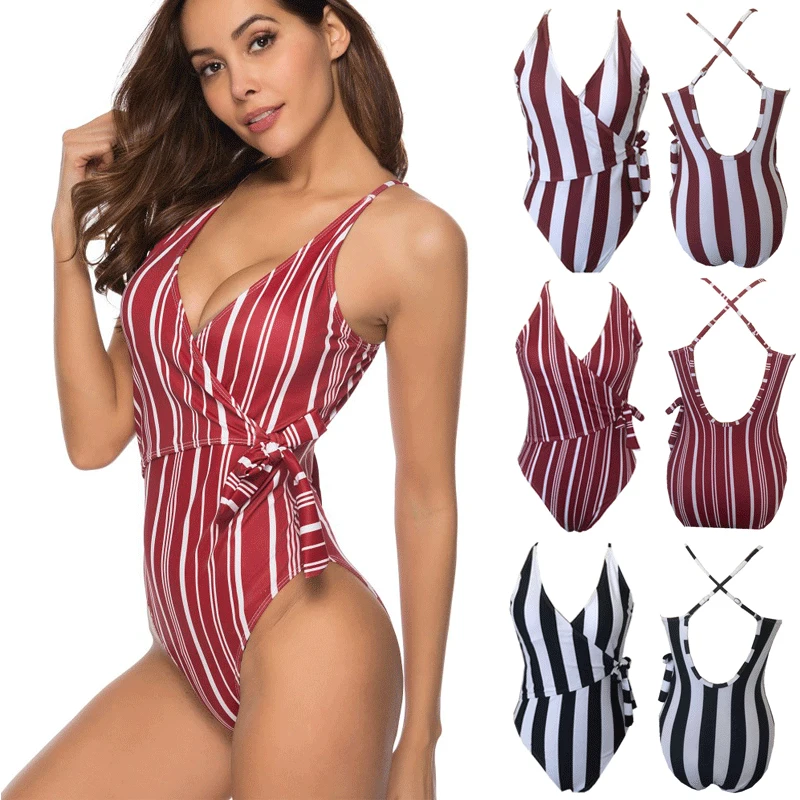 Women Striped Swimwear Bandage One Piece Swimsuit Female Bathing Suit Sexy Brazilian Swimwear Bathers Monokini Beachwear
Women Striped Swimwear Bandage One Piece Swimsuit Female Bathing Suit Sexy Brazilian Swimwear Bathers Monokini Beachwear