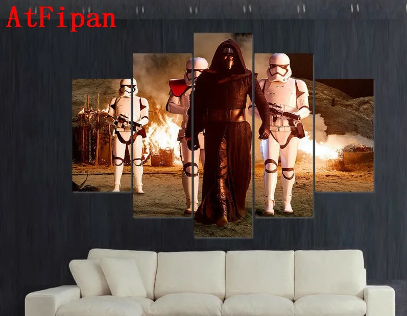 Atfipan Современная живопись маслом на холсте фотографии для Гостиная 5 P Star Wars The Force