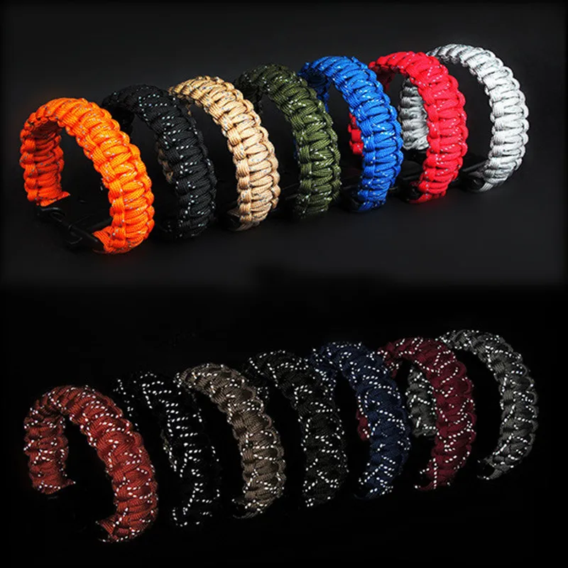 NEW Fluorescent Umbrella rope bracelet 9 core Parachute Cord paracord for Outdoor Climbing Camping Survival tools | Спорт и