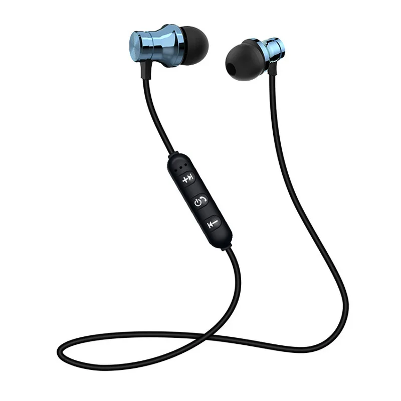 Магнитные музыкальные bluetooth наушники беспроводные для бега стерео с супер басами