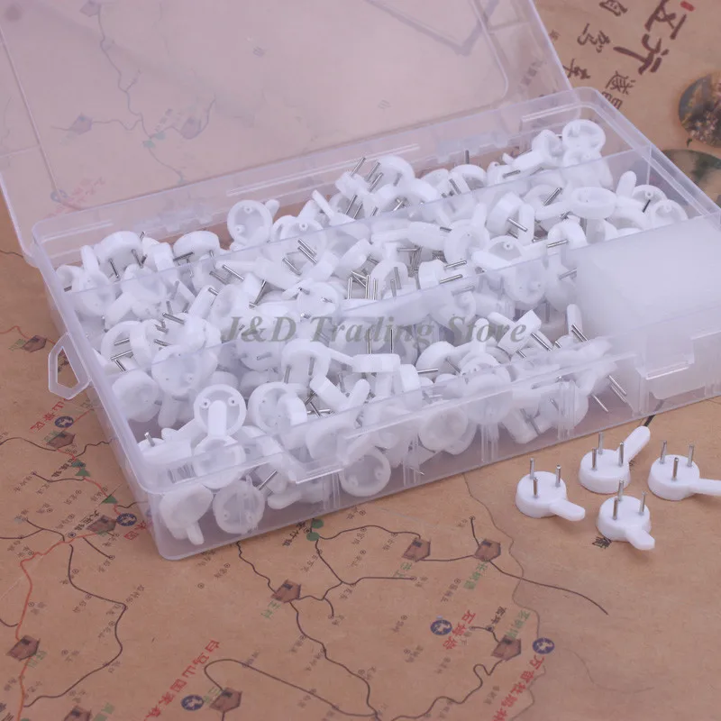 200 шт. в одной коробке длина 25 мм белый пластиковый Невидимый настенный кронштейн