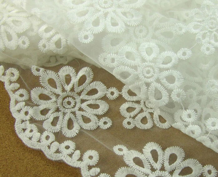 1 meter 130cm 51.18" width ivory organza embroidered lace fabric for wedding dress childrenwear MM225
1 meter 130cm 51.18" width ivory organza embroidered lace fabric for wedding dress childrenwear MM225