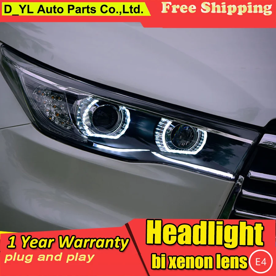 Car Styling For Toyota HIGHLANDER headlights 2015 For HIGHLANDER head lamp Angel eye led DRL front light Bi-Xenon Lens xenon
Car Styling For Toyota HIGHLANDER headlights 2015 For HIGHLANDER head lamp Angel eye led DRL front light Bi-Xenon Lens xenon