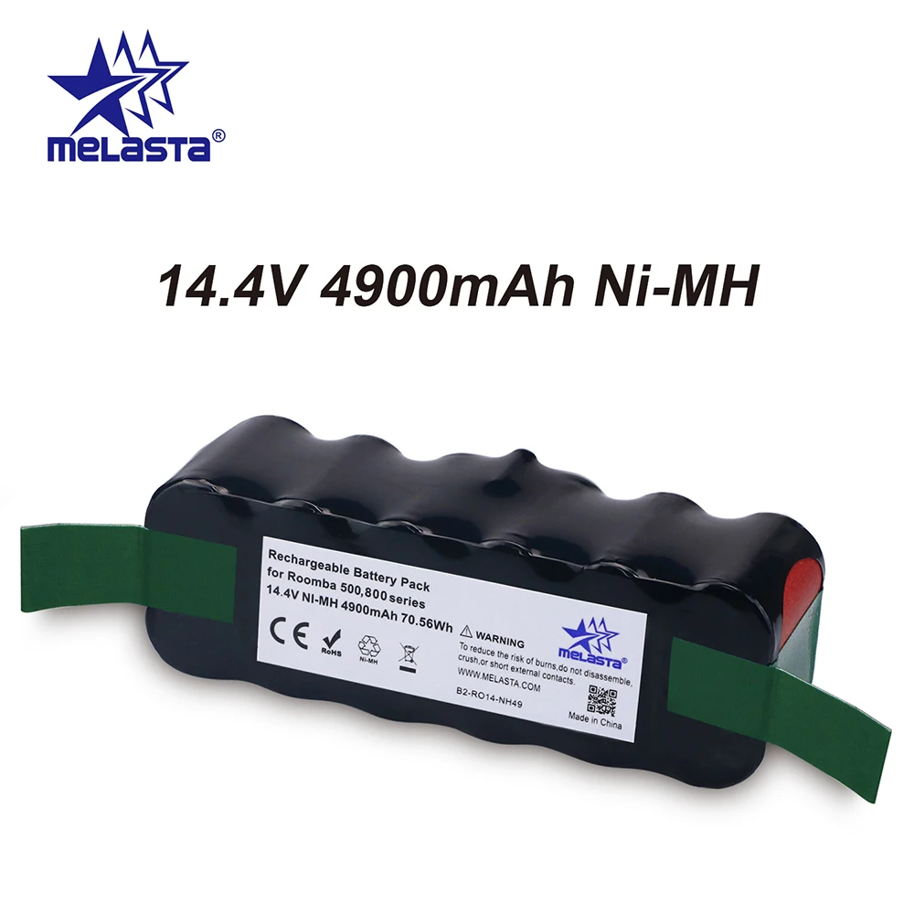 Updated Capacity 4.9Ah 14.4V NIMH battery for iRobot Roomba 500 600 700 800 Series 510 530 550 560 620 650 770 780 870 880 R3
Updated Capacity 4.9Ah 14.4V NIMH battery for iRobot Roomba 500 600 700 800 Series 510 530 550 560 620 650 770 780 870 880 R3