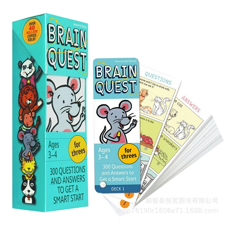 1BOX BRAIN QUEST english children's study cards books 3-4 years old ages Children's Book-of-the Month Club
1BOX BRAIN QUEST english children's study cards books 3-4 years old ages Children's Book-of-the Month Club
