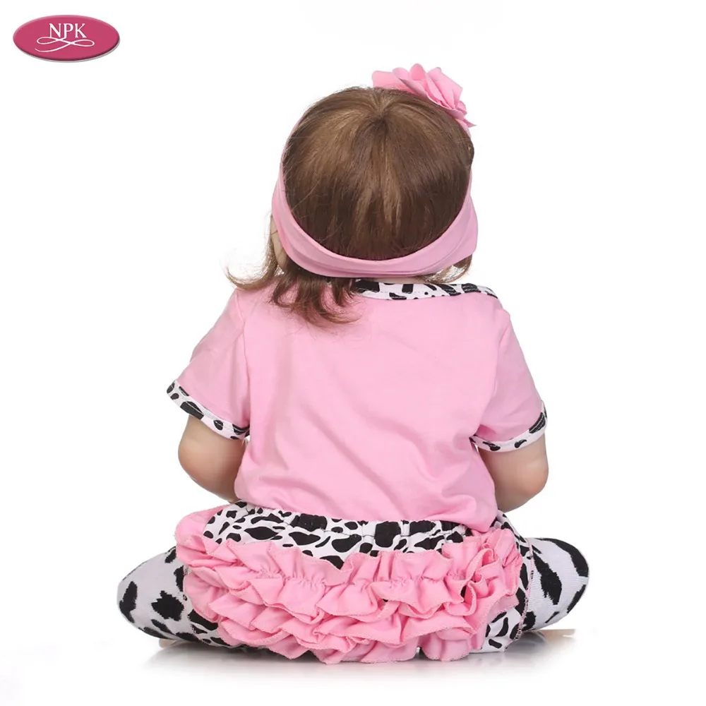 NPK Full Body Silicone Reborn Girl Baby Doll Bath Toy 19inch 46CM Realistic Babies Princess Toddler Dolls Menina Bonecas | Игрушки и