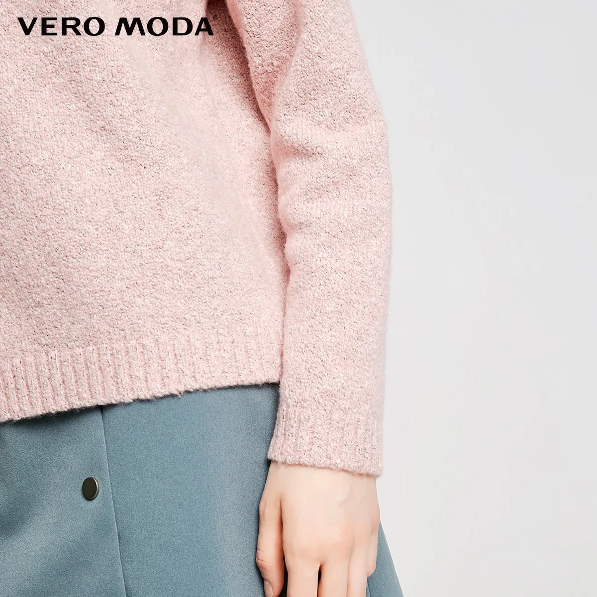 Vero Moda Brand NEW simple commuting solid color open collar design dropped shoulder pullover knit women |318113520 | Женская одежда