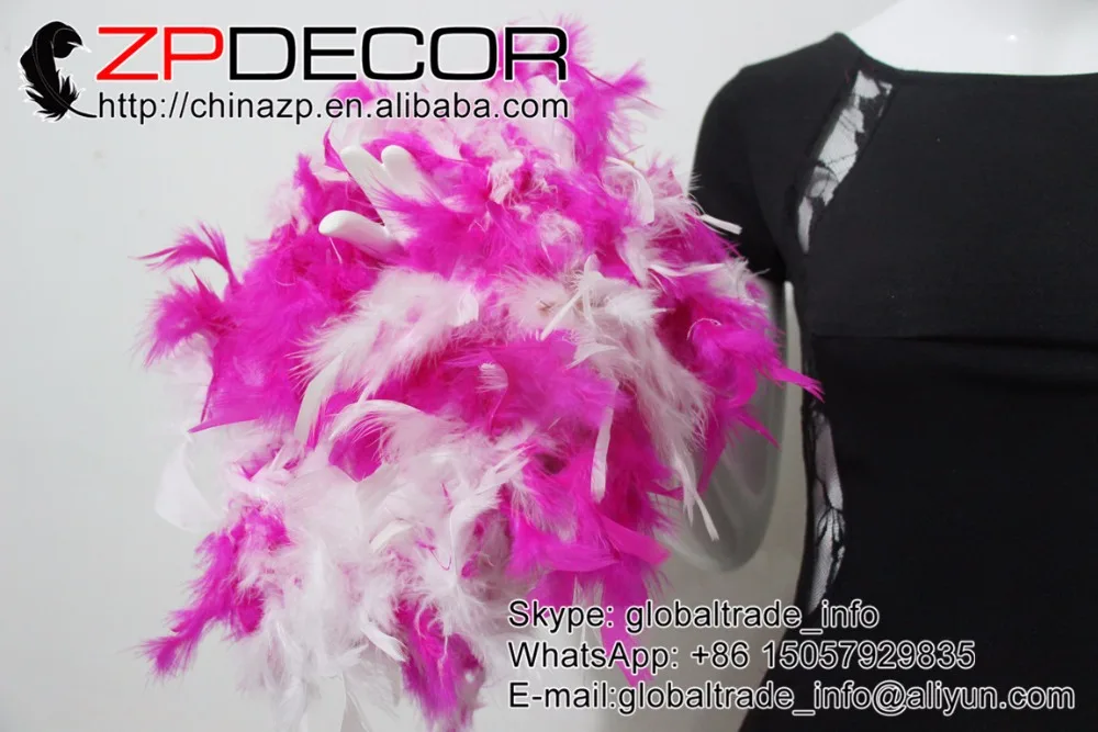Retail and Wholesale from ZPDECOR 4yards/lot 60gram Hand Sorting Pretty Hot Pink and white Dyed Turkey Chandelle Feather Boa
Retail and Wholesale from ZPDECOR 4yards/lot 60gram Hand Sorting Pretty Hot Pink and white Dyed Turkey Chandelle Feather Boa