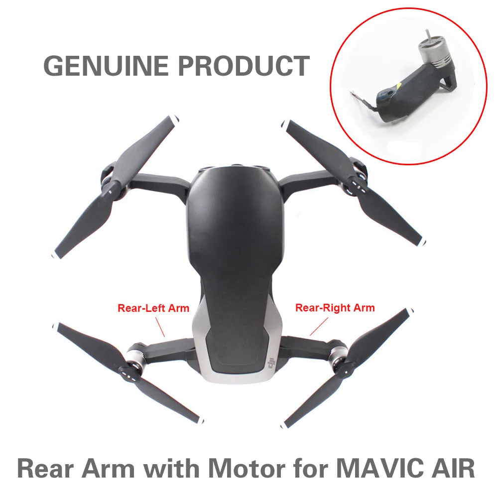 Genuine Product 1pc Replacement Rear Motor Arm Back Drone Arm with Motor Repair Part for DJI MAVIC AIR
Genuine Product 1pc Replacement Rear Motor Arm Back Drone Arm with Motor Repair Part for DJI MAVIC AIR