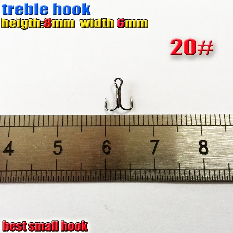 2018 new strong and sharp the best small treble hook size 20# high carbon steel quantity:50pcs/lot
2018 new strong and sharp the best small treble hook size 20# high carbon steel quantity:50pcs/lot