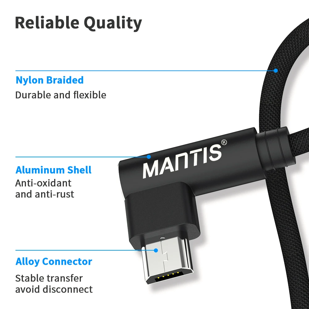 Кабель Micro USB MANTIS 3 м 2 1 нейлоновый кабель для быстрой зарядки и синхронизации