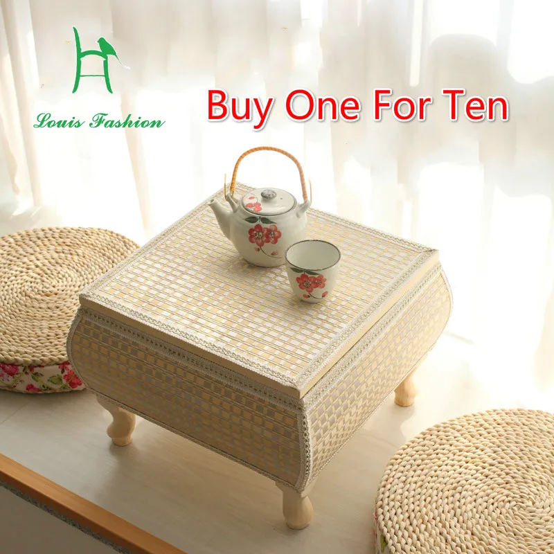 Straw bamboo wood windows small tea table table Japanese tatami platform sill computer simple short square table
Straw bamboo wood windows small tea table table Japanese tatami platform sill computer simple short square table