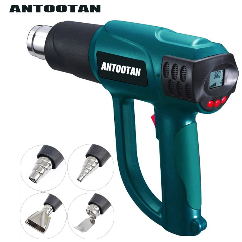 2000W 220V EU Plug Smart Control Industrial Heat Gun Shrink Wrapping Heater Nozzle Thermoregulator LCD Display Hot Air
2000W 220V EU Plug Smart Control Industrial Heat Gun Shrink Wrapping Heater Nozzle Thermoregulator LCD Display Hot Air