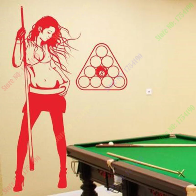 Free Shipping Pub Bar Vinyl Decal Hot Sexy Girl Wall Stickers Snooker Mural Art Wall Decorative decoration Wall Sticker For Room
Free Shipping Pub Bar Vinyl Decal Hot Sexy Girl Wall Stickers Snooker Mural Art Wall Decorative decoration Wall Sticker For Room