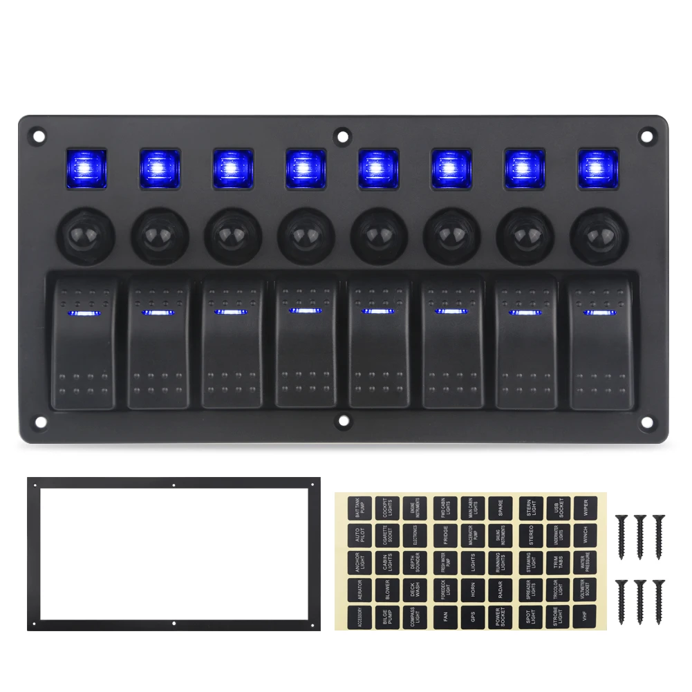 USB Car Charger Voltmeter 3 4 6 8 Gang Rocker Panel Switch 12v Circuit Breakers For Car Truck Marine Boat Led Switch Panel Auto
USB Car Charger Voltmeter 3 4 6 8 Gang Rocker Panel Switch 12v Circuit Breakers For Car Truck Marine Boat Led Switch Panel Auto