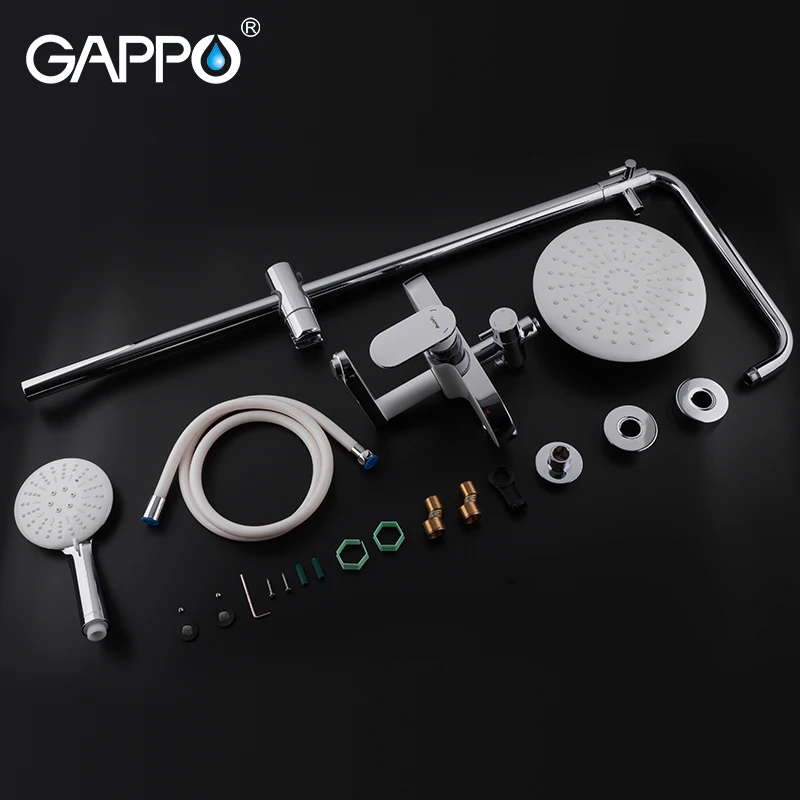 GAPPO Shower Faucets white chrome bathroom shower mixer bath shower faucet bathroom mixer showe set faucet
GAPPO Shower Faucets white chrome bathroom shower mixer bath shower faucet bathroom mixer showe set faucet