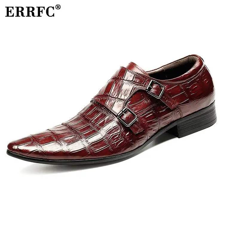 ERRFC/Новые Роскошные черные модельные туфли мужские деловые кожаные туфли с острым носком и двойной пряжкой в виде крокодила размеры 38-44
ERRFC/Новые Роскошные черные модельные туфли мужские деловые кожаные туфли с острым носком и двойной пряжкой в виде крокодила размеры 38-44