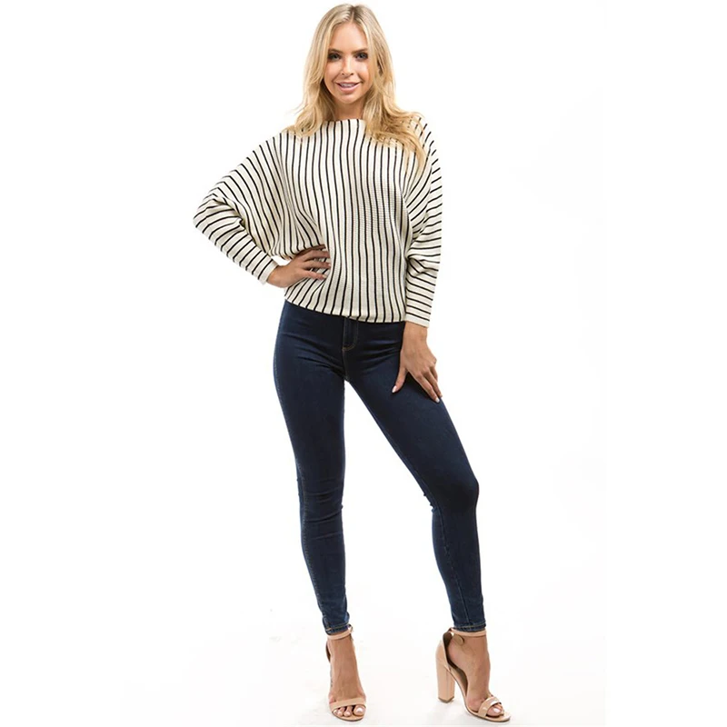 Autumn Winter Women Sweaters Pullover Striped Knitted Jumpers Mujer Bodycon Sweater blusas de inverno feminina Casual Women Tops
Autumn Winter Women Sweaters Pullover Striped Knitted Jumpers Mujer Bodycon Sweater blusas de inverno feminina Casual Women Tops