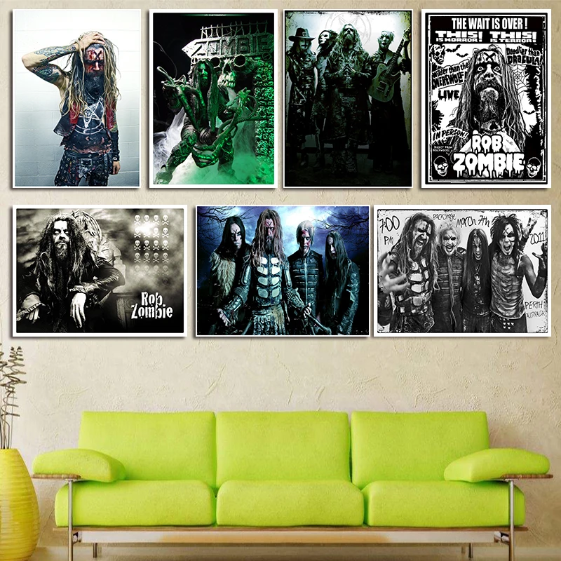 Rob Zombie винтажная Ретро рок группа музыкальная гитара белая крафт бумага плакат
