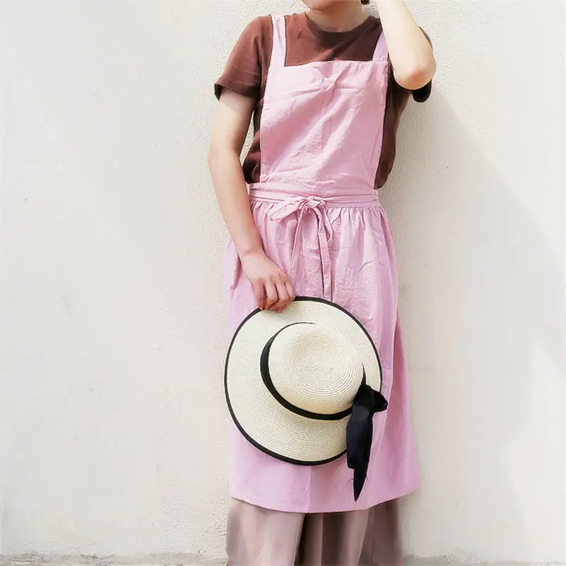 Japanese Simple Cotton Linen Apron with Pockets Cafe Painters Kitchen Cooking Waitress Workwear
Japanese Simple Cotton Linen Apron with Pockets Cafe Painters Kitchen Cooking Waitress Workwear