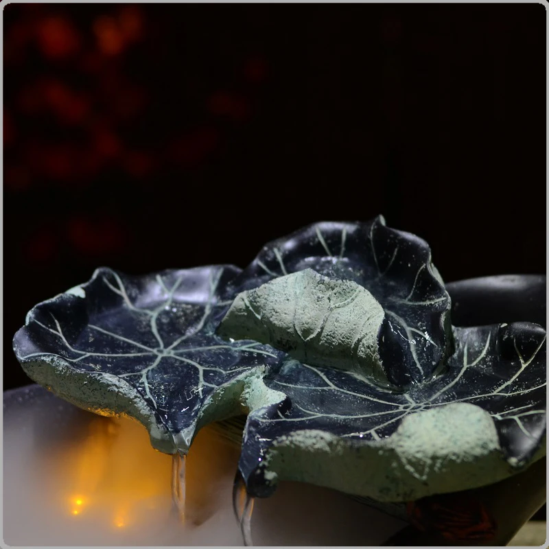 110/220V Vintage Resin Lotus Leaf Water Fountain Office Desktop Bonsai Fish Tank Flower Pot Lucky Ornaments Feng Shui Home Decor
110/220V Vintage Resin Lotus Leaf Water Fountain Office Desktop Bonsai Fish Tank Flower Pot Lucky Ornaments Feng Shui Home Decor
