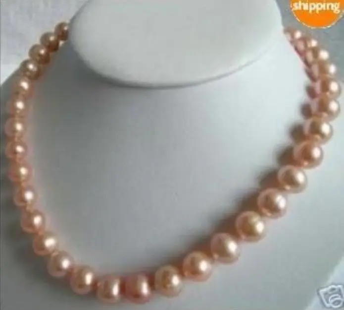 9-10mm Pink AAA+ south sea Cultured Pearl Necklace 18">Selling jewerly free shipping
9-10mm Pink AAA+ south sea Cultured Pearl Necklace 18">Selling jewerly free shipping