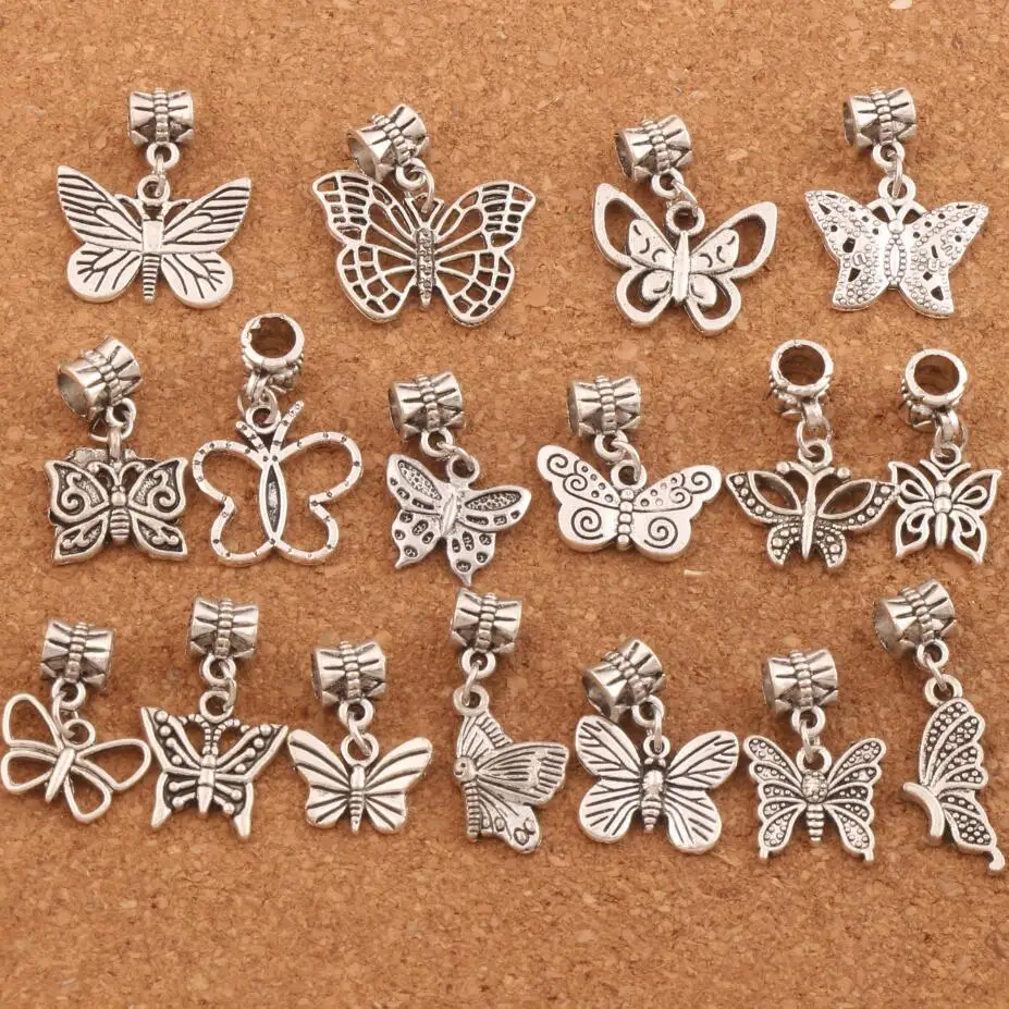 Butterfly Dangle Big Hole Beads 17Pcs Tibetan Silve Fit Charm Bracelet Jewelry DIY BM57
Butterfly Dangle Big Hole Beads 17Pcs Tibetan Silve Fit Charm Bracelet Jewelry DIY BM57