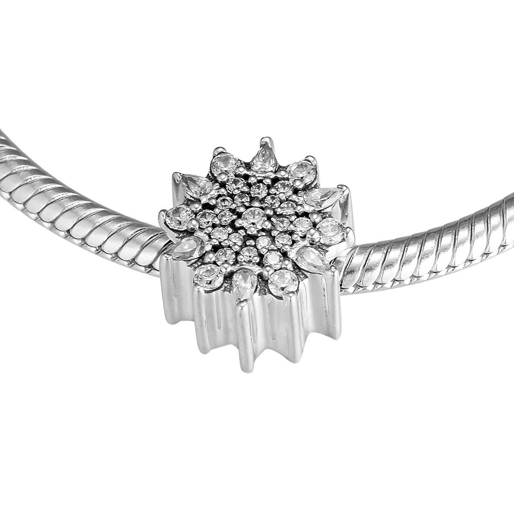 CKK Ice Crystal Charm Bead Charms Fit Original Bracelets sterling silver jewelry women DIY Beads for Jewelry Making | Украшения и