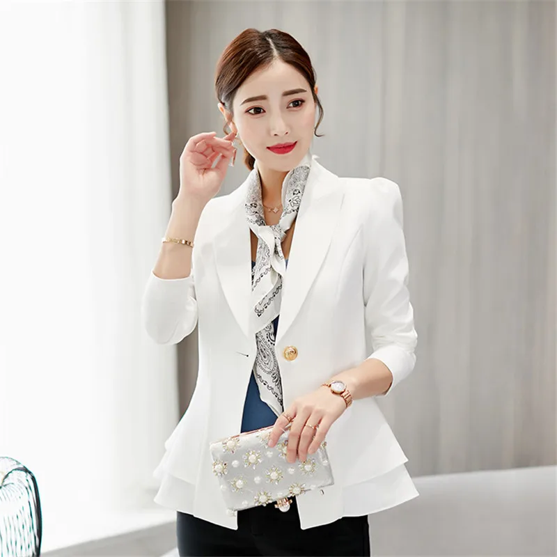 2019 New Women Blazer Jacket Suit Casual Long Sleeve Coat Slim Office Work Notched Ladies Blazer Coat Elegant Outerwear Top R289
2019 New Women Blazer Jacket Suit Casual Long Sleeve Coat Slim Office Work Notched Ladies Blazer Coat Elegant Outerwear Top R289