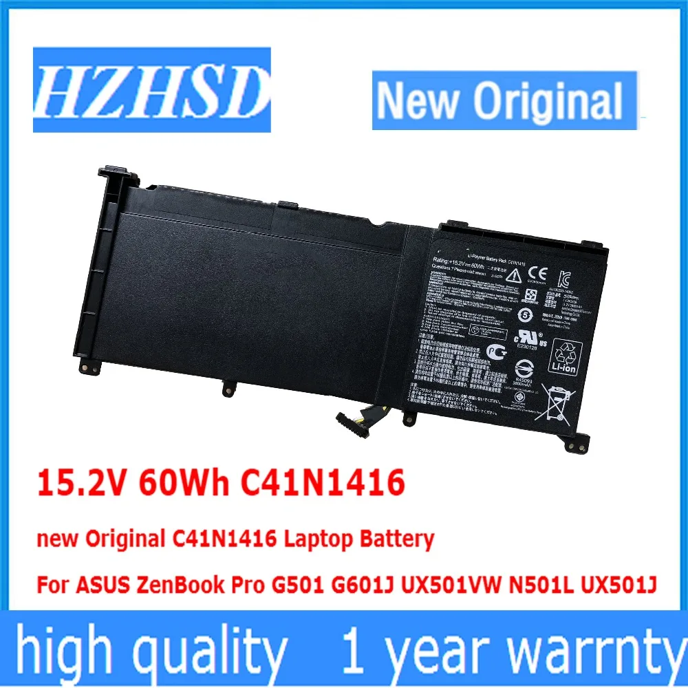 15 2 в 60 Вт/ч C41N1416 новый оригинальный Аккумулятор для ноутбука ASUS ZenBook Pro G501 G601J UX501VW