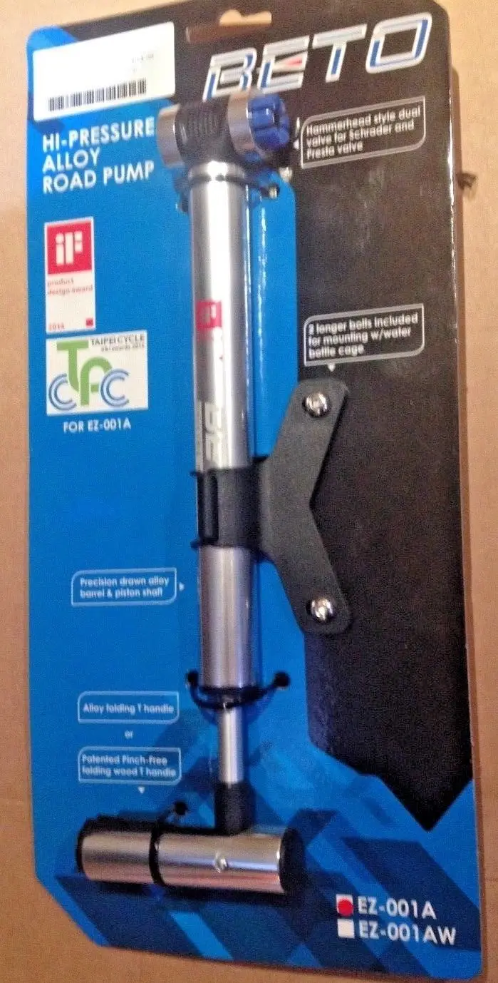 BETO EZ-001A Hi-Pressure All Alloy Road Bike Mini Pump Presta and Schrader EZ 120PSI Bicycle Accessories
BETO EZ-001A Hi-Pressure All Alloy Road Bike Mini Pump Presta and Schrader EZ 120PSI Bicycle Accessories