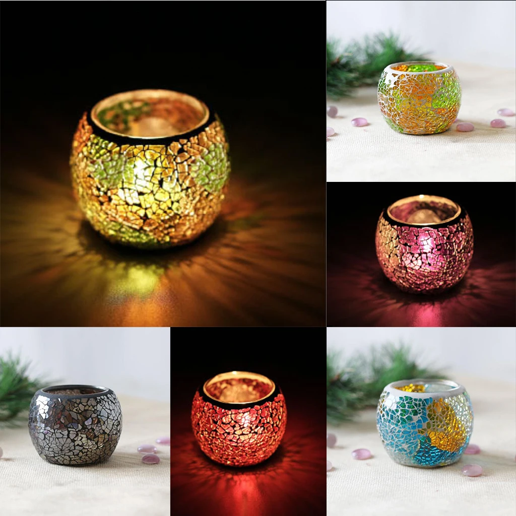 Assorted Colorful Mosaic Glass Candle Holder Bowl Tealight Votive Holder for Wedding Party Home Decor
Assorted Colorful Mosaic Glass Candle Holder Bowl Tealight Votive Holder for Wedding Party Home Decor