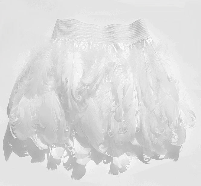 New Women Feather Mini Skirt Elastic Waist High Street Gradient Color Feather Party Skirt
New Women Feather Mini Skirt Elastic Waist High Street Gradient Color Feather Party Skirt