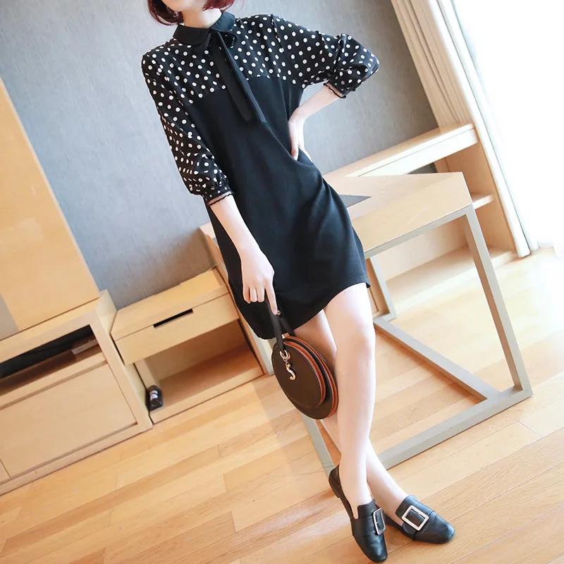 Temperament wave point dress female 2019 spring and summer new women's long section fashion loose chiffon mosaic
Temperament wave point dress female 2019 spring and summer new women's long section fashion loose chiffon mosaic