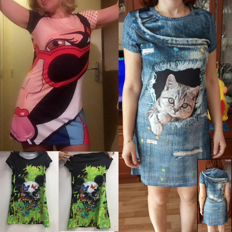 FORUDESIGNS Ukraine funny short sleeves dress 3d animal cat printed women summer dress casual beach sunflower dresses vestidos
FORUDESIGNS Ukraine funny short sleeves dress 3d animal cat printed women summer dress casual beach sunflower dresses vestidos