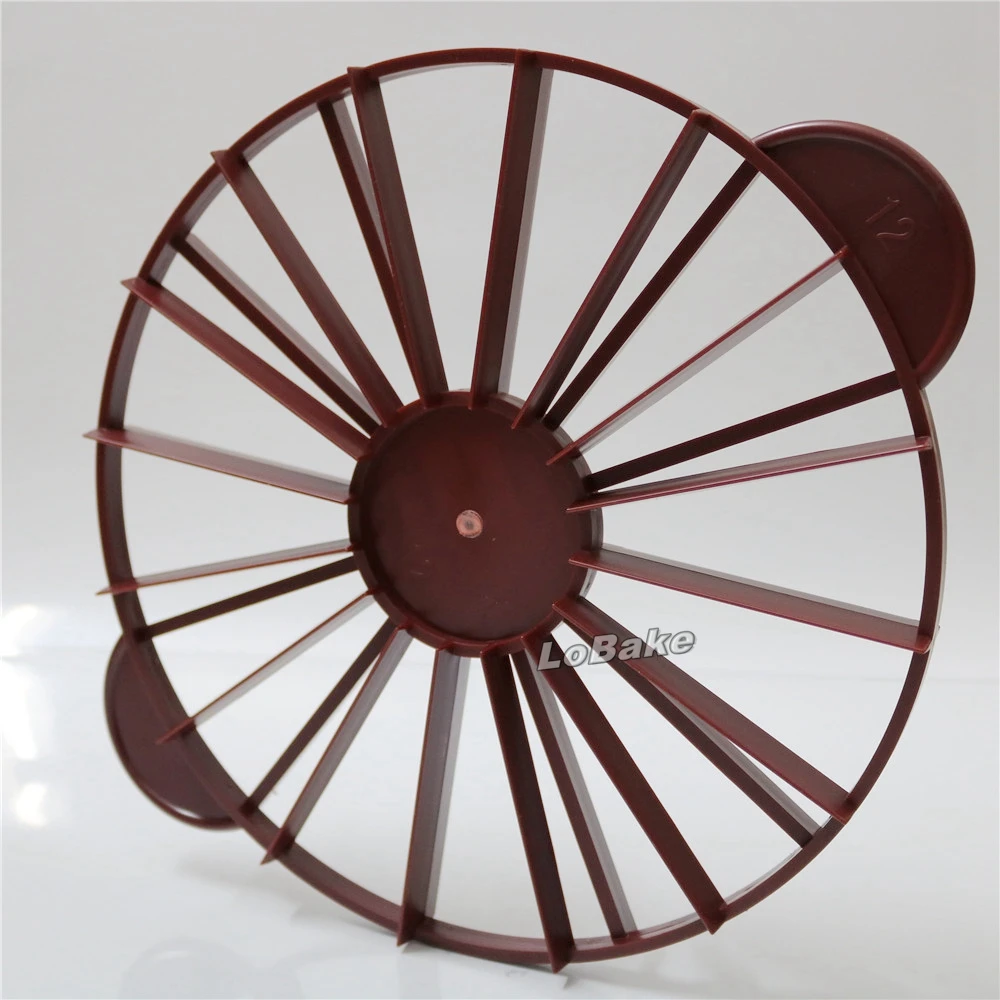 Latest brown color 12/16 pieces equal portions cake divider bread slicer cakes pastry cutter for cozinha kitchen accessories | Дом и сад