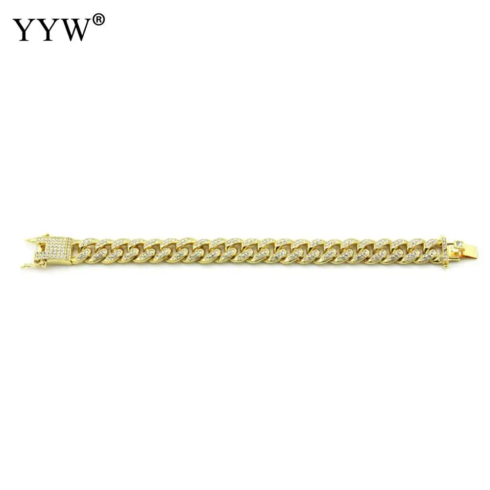 YYW Men'S Bracelet Gold Color Miami Curb Cuban Crystal Link Chain Bracelets For Men Iced Out Hip Hop Jewelry Dropshipping
YYW Men'S Bracelet Gold Color Miami Curb Cuban Crystal Link Chain Bracelets For Men Iced Out Hip Hop Jewelry Dropshipping