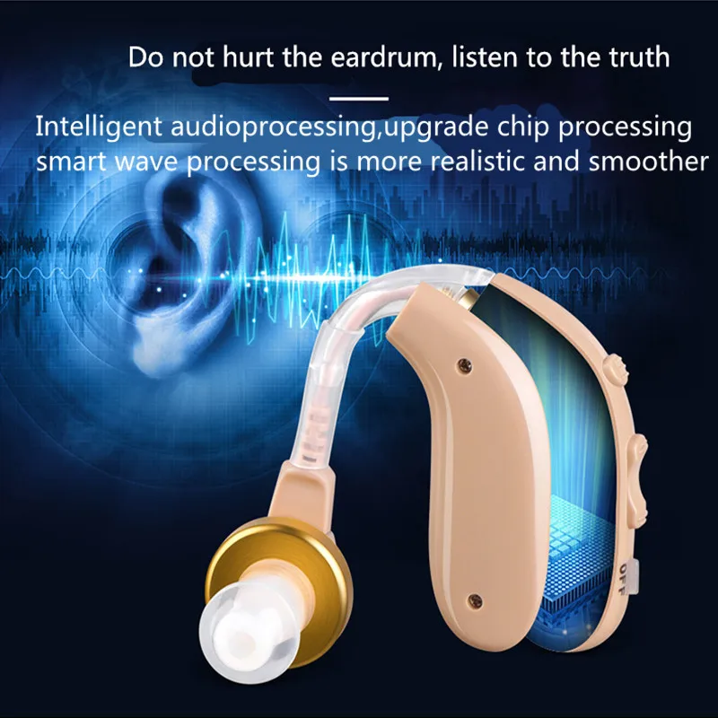 

Rechargeable Hearing Aid For Deaf People Mini Digital Hearing Aids Assistance Ear Machine with Intelligent Noise Reduction s-130
