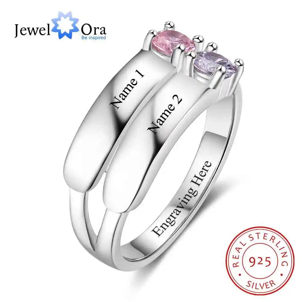 Love Promise Rings For Women Personalized Birthstone Ring Custom Engrave Names 925 Sterling Silver Jewelry (JewelOra RI103278)
Love Promise Rings For Women Personalized Birthstone Ring Custom Engrave Names 925 Sterling Silver Jewelry (JewelOra RI103278)