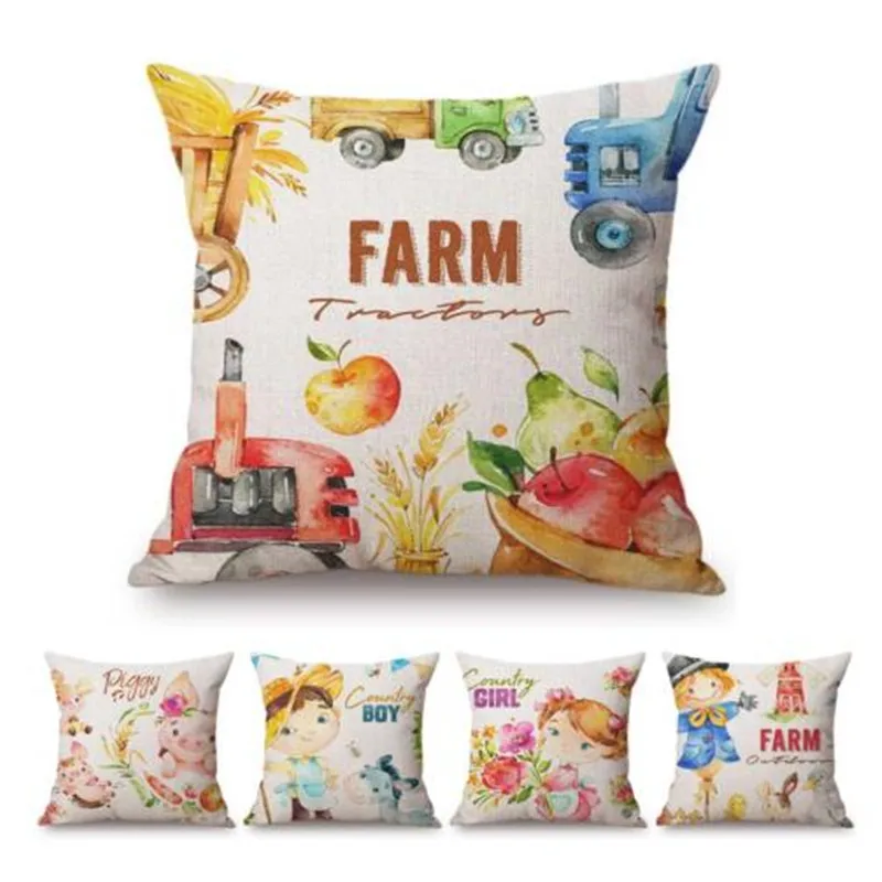 Cute Autumn Farm Harvest Cartoon Watercolor Kids' Room Decoration Throw Pillow Case Lovely Baby Animals Floral Cushion Cover
Cute Autumn Farm Harvest Cartoon Watercolor Kids' Room Decoration Throw Pillow Case Lovely Baby Animals Floral Cushion Cover