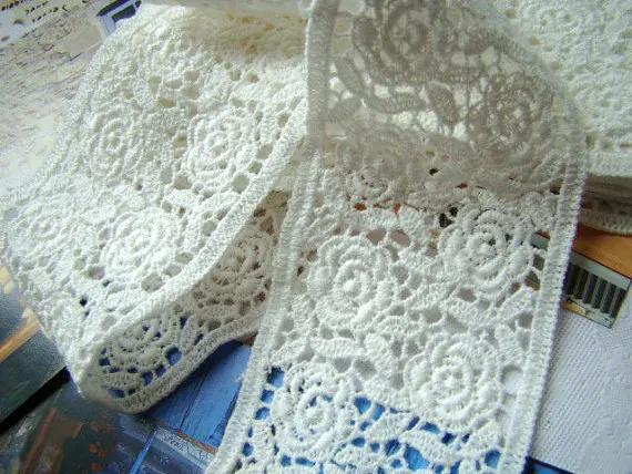 Off White Lace Trim Vintage Lace Cotton Lace With Rose Pattern Antique Embroidered Lace
Off White Lace Trim Vintage Lace Cotton Lace With Rose Pattern Antique Embroidered Lace