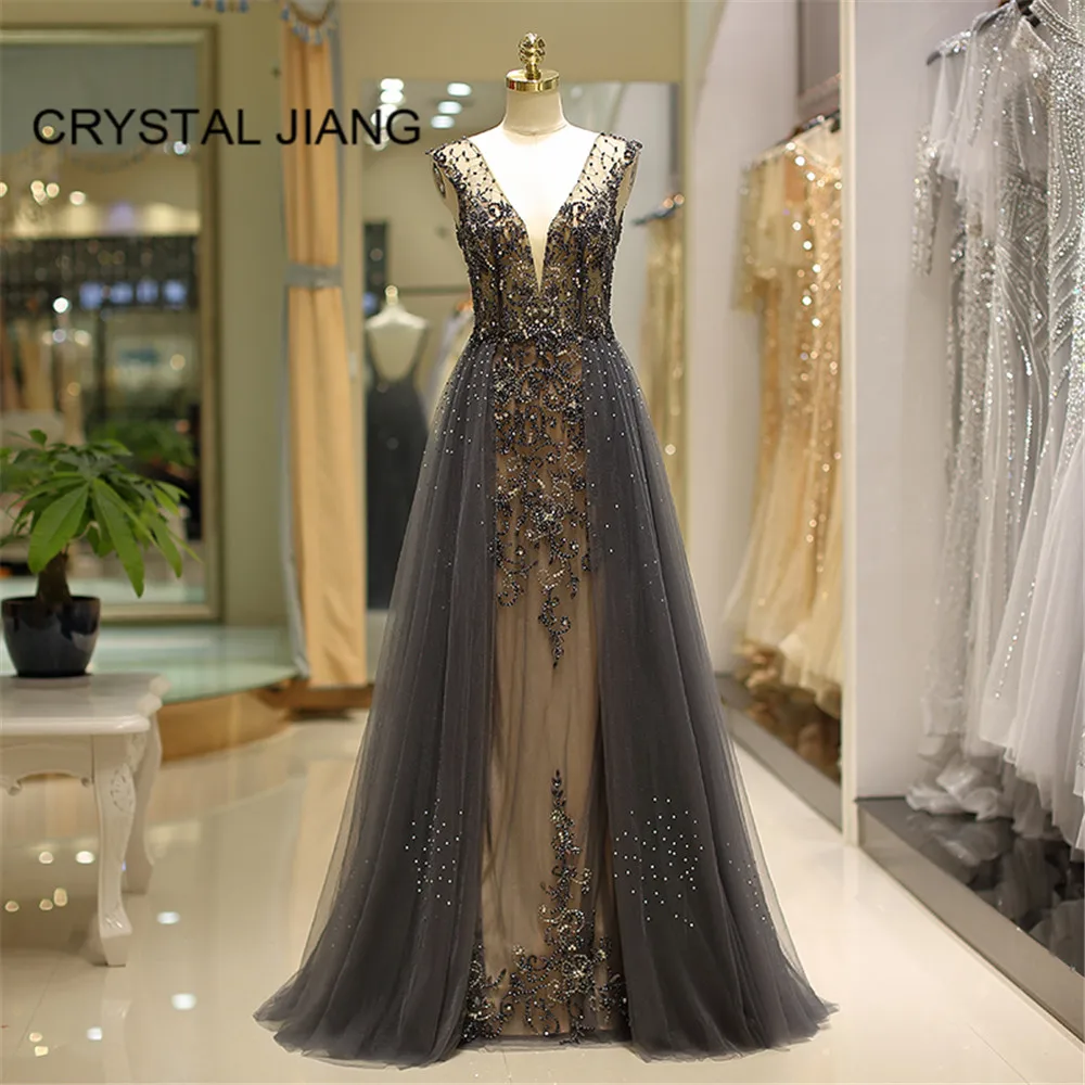 CRYSTAL JIANG Luxury V Neck Sleeveless Evening Gown Open Back Heavy Major Beaded Formal Long Elegant Women Evening Party Dress
CRYSTAL JIANG Luxury V Neck Sleeveless Evening Gown Open Back Heavy Major Beaded Formal Long Elegant Women Evening Party Dress